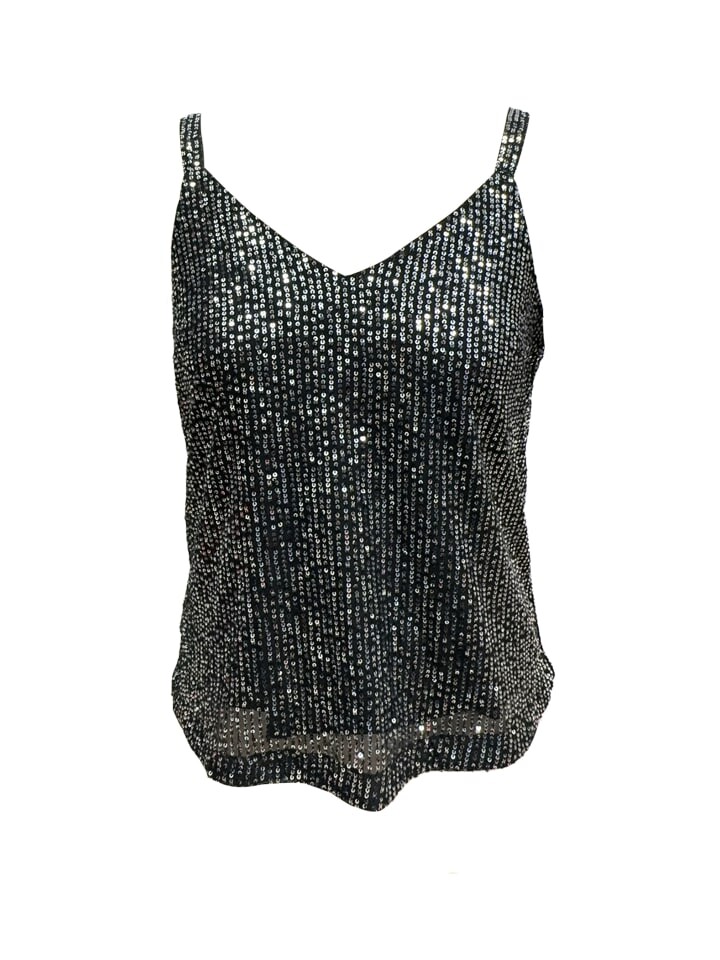 

Топ GINI LONDON Spaghettiträger Gini Cami, черный