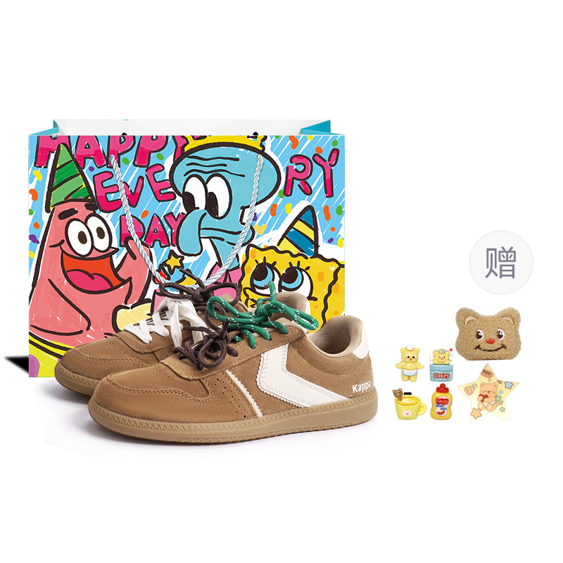 

Back to Back German Army Trainers Slip Resistant Abrasion Resistant Low top Skateboard Shoes Unisex Chestnut Kappa, chestnut (cartoon set)