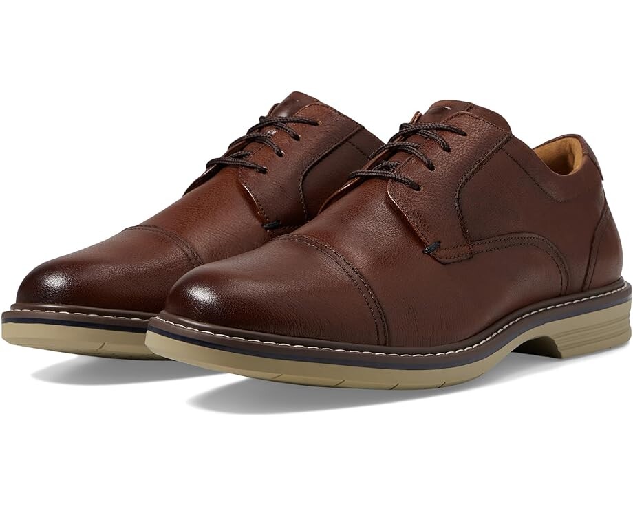 

Оксфорды Florsheim Norwalk Cap Toe, цвет Cognac Milled Leather