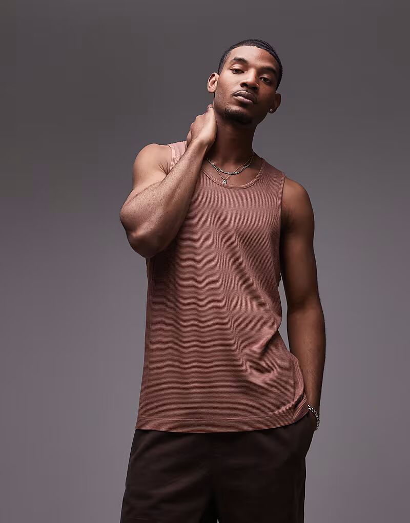 

Майка Topman в тонкую полоску коричневого цвета