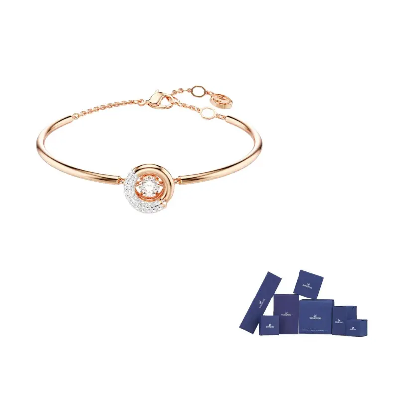 

Swarovski Синтетический кубический цирконий Искусственные кристаллы Браслеты Женские Gold