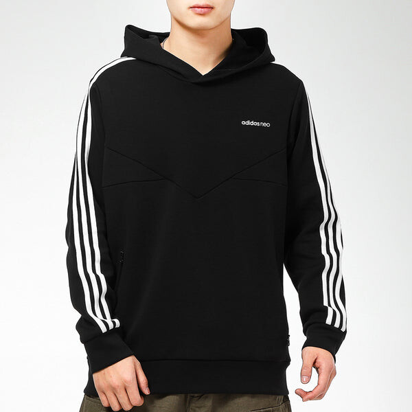 Толстовка neo athleisure casual sports black Adidas, черный — фото 4