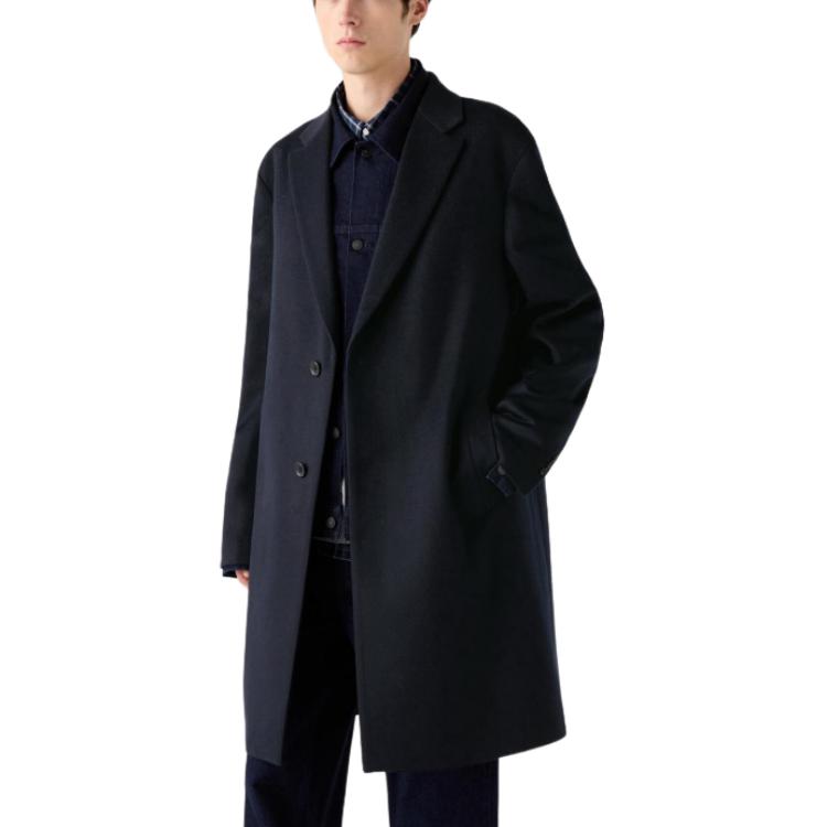 

UNIQLO Мужское пальто синего цвета, Navy Blue