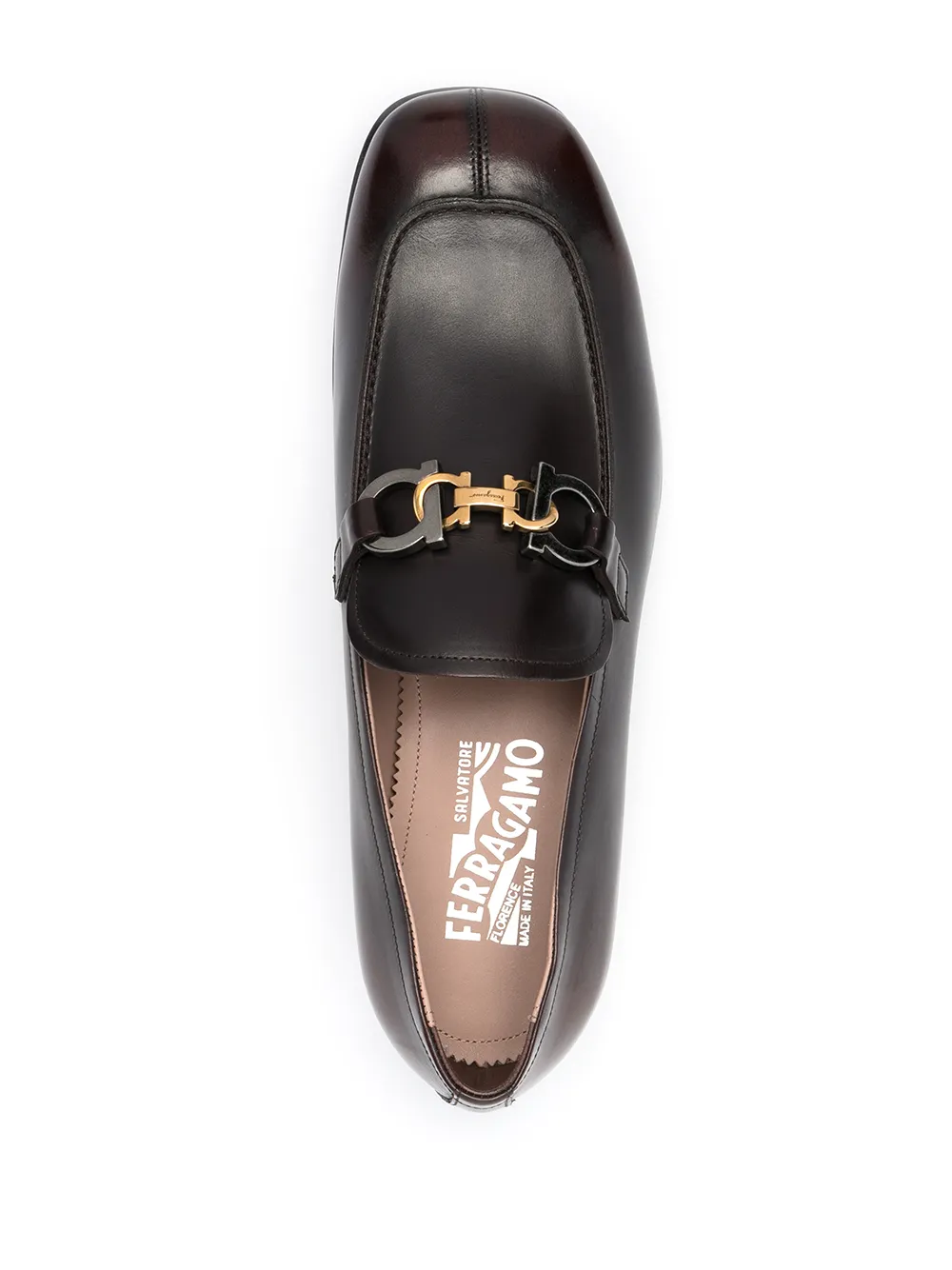 Лоферы Gancini с квадратным носком Ferragamo, черный — фото 4