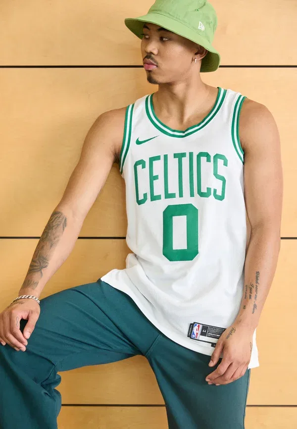 Футболка Boston Celtics Jayson Tatum Club Wear Nike Performance, белый