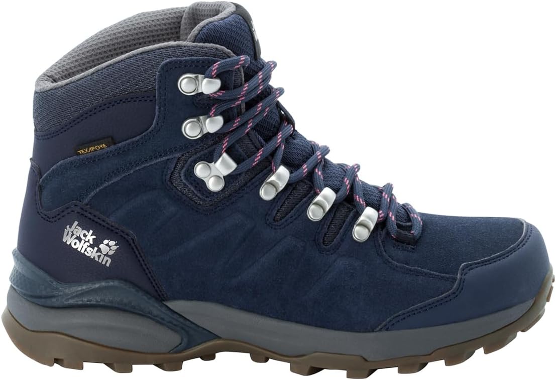 Женские походные ботинки Jack Wolfskin Refugio Texapore Mid, темно-синий/серый — фото 2