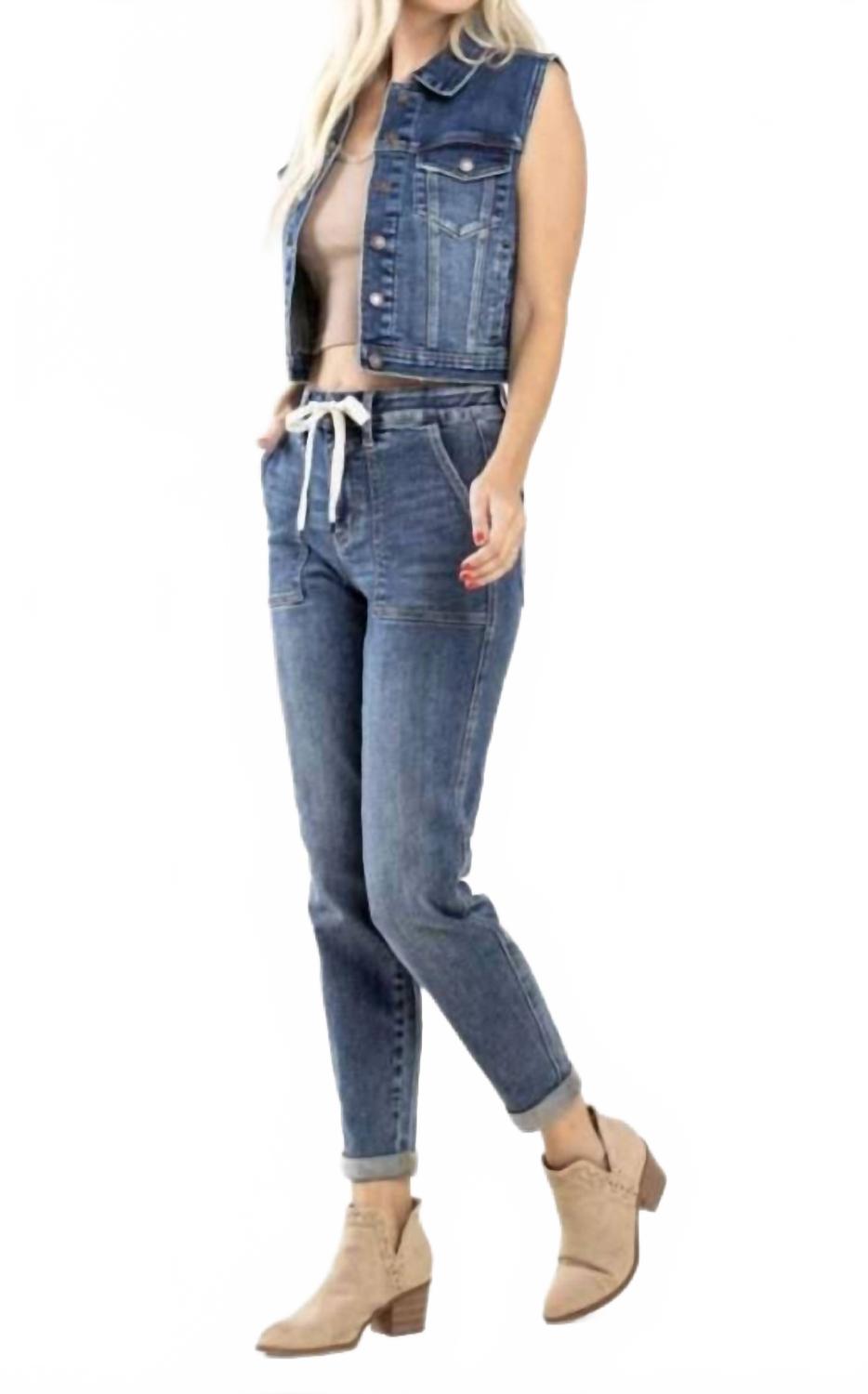 

Женские джоггеры в синем цвете Judy Blue