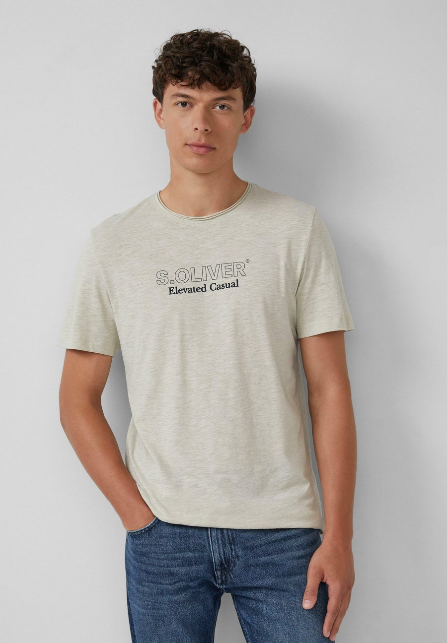 

Футболка s.Oliver MELIERTES MIT ROLLKANTE , Weiß/Off-White