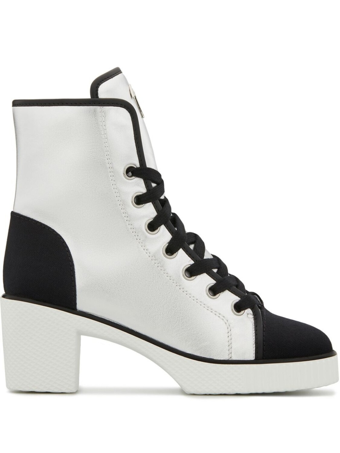 

Giuseppe Zanotti ботильоны Nidir на массивном каблуке, серебристый