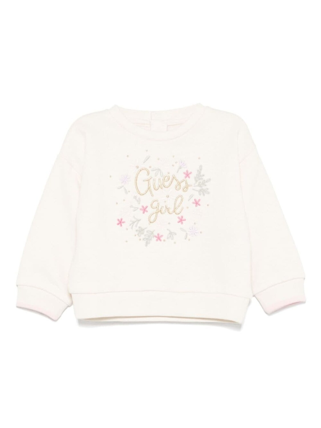

Guess kids свитер с вышитым логотипом, белый