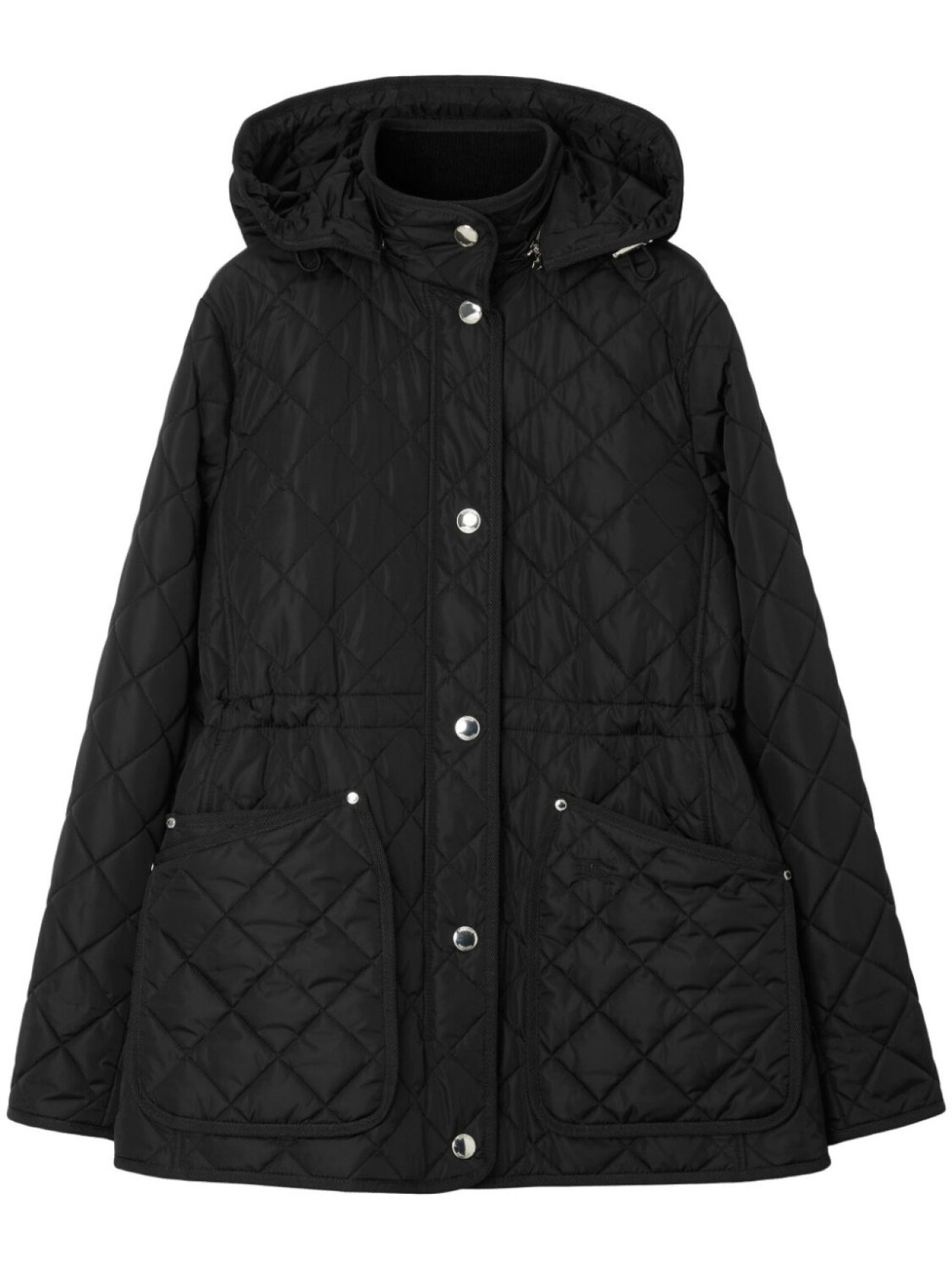 

Burberry стеганая куртка с капюшоном, черный