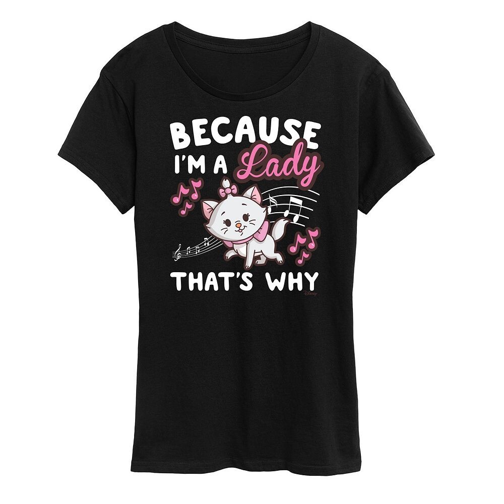 

Женская футболка Disney's The Aristocats с рисунком I’m A Lady, черный