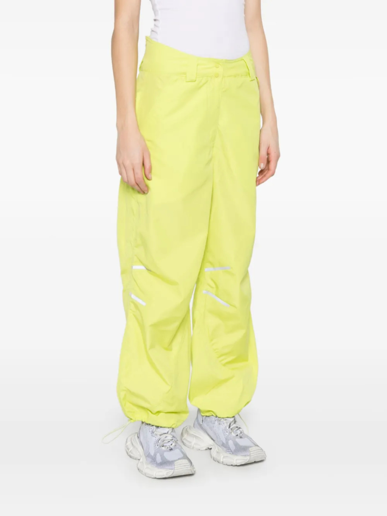 Adidas by Stella McCartney спортивные брюки широкого кроя, желтый — фото 3