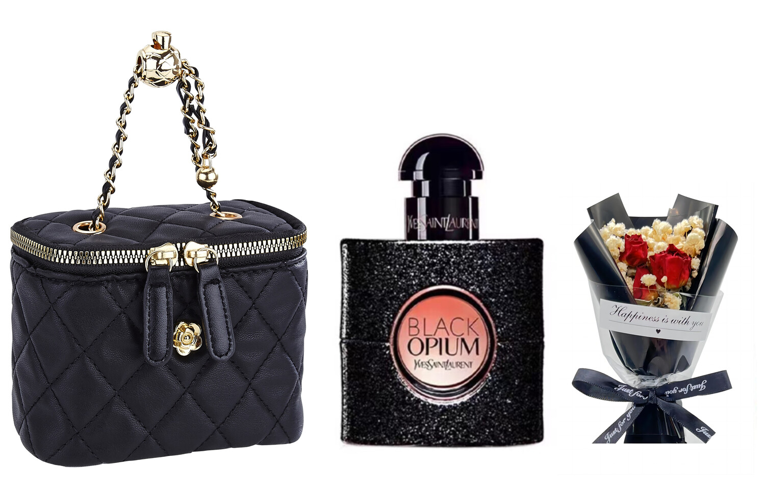 Подарочный набор Yves Saint Laurent Black Opium с косметичкой, 90 мл — фото 3