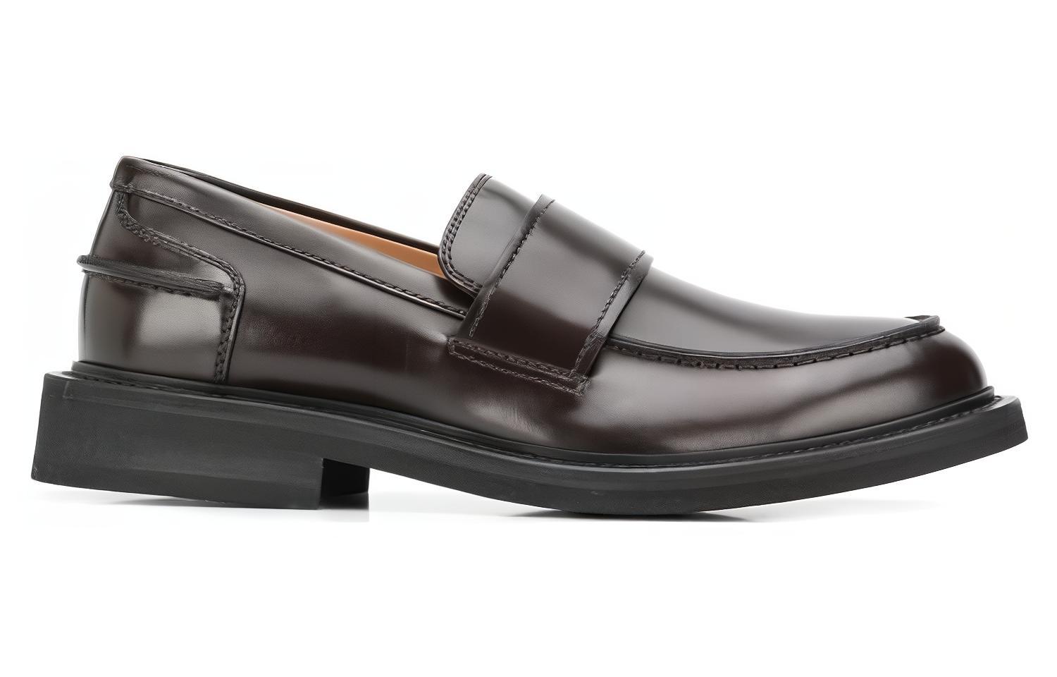 Классические лоферы из замши espresso Bottega Veneta, коричневый — фото 3