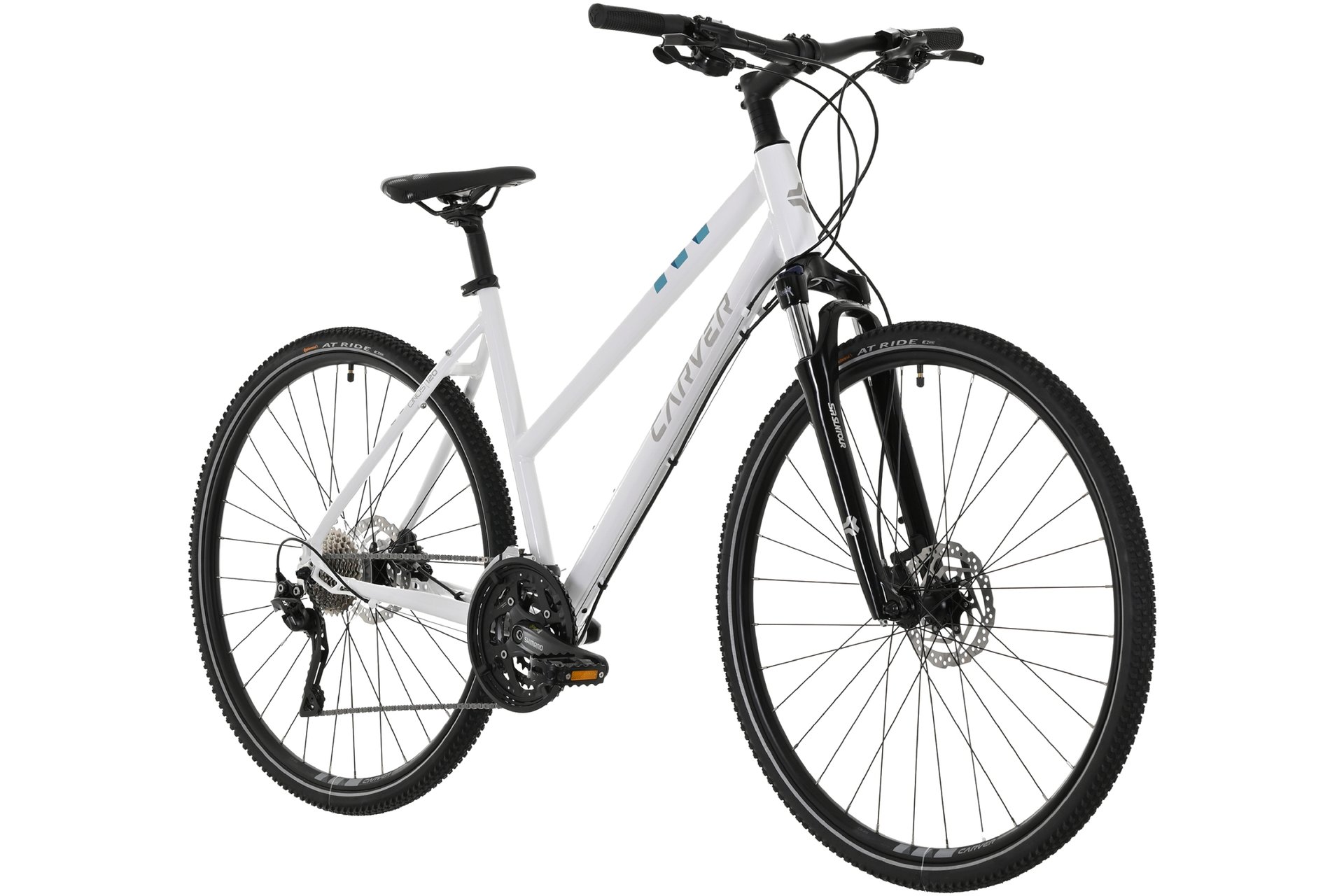Кроссовый велосипед Carver Cinos 120 - 28 дюймов - Damen Sport - 2024, цвет Weiß|white silver turquoise — фото 2