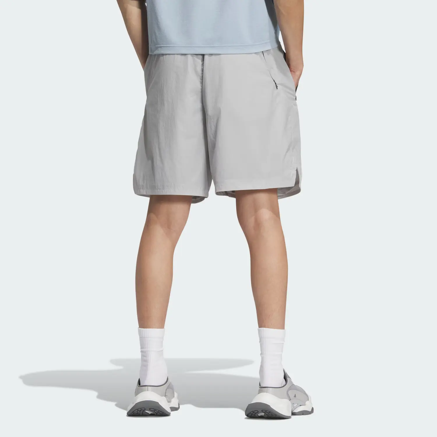 FOS Collection FUTURE STYLE WOVEN SHORTS повседневные шорты мужские light gray Adidas, светло-серый — фото 4