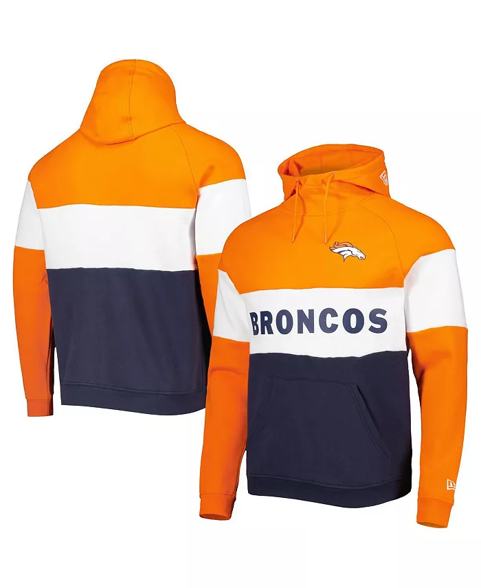 

Мужская толстовка с капюшоном Denver Broncos Colorblock Current в синем цвете New Era