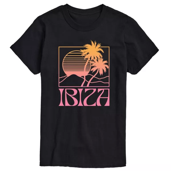 

Футболка Ibiza Sun Palms с принтом для больших размеров Licensed Character, черный