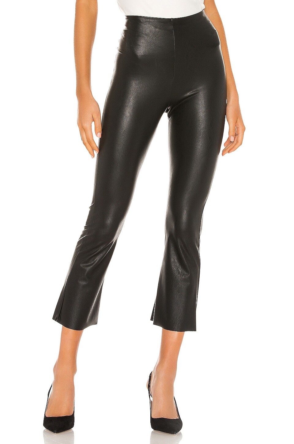 

Брюки Commando Faux Leather Cropped Flare, черный
