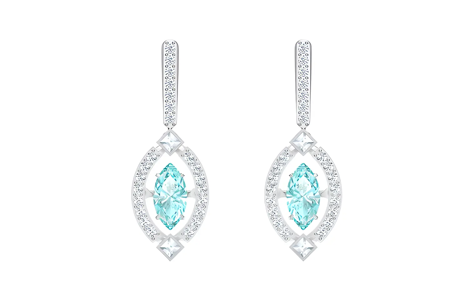 

Swarovski Сверкающие танцевальные серьги женские зеленые