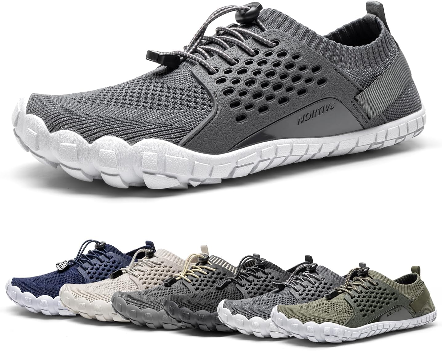 

Водные мужские кроссовки NORTIV 8, спортивные легкие акваобувь для активного отдыха, плавания, рыбалки, походов, дайвинга, серфинга и прогулок, обувь для воды TREKMAN, серый