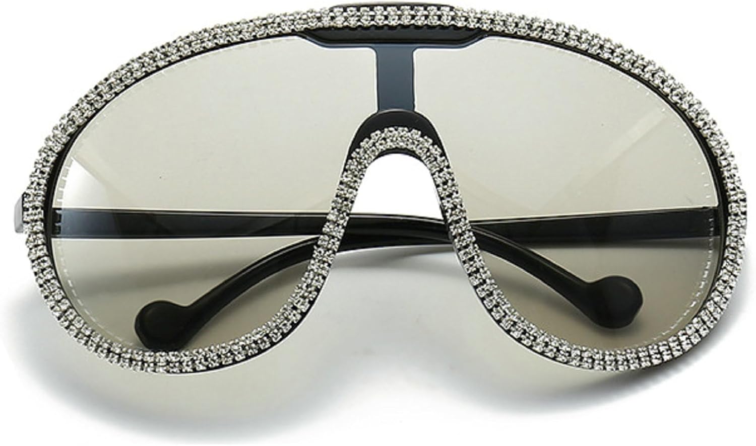 

Крупные цельные солнцезащитные очки для женщин и мужчин, модные винтажные солнцезащитные очки в стиле панк, большие очки с защитой от УФ-излучения UV400 mincl, Diamond&silver