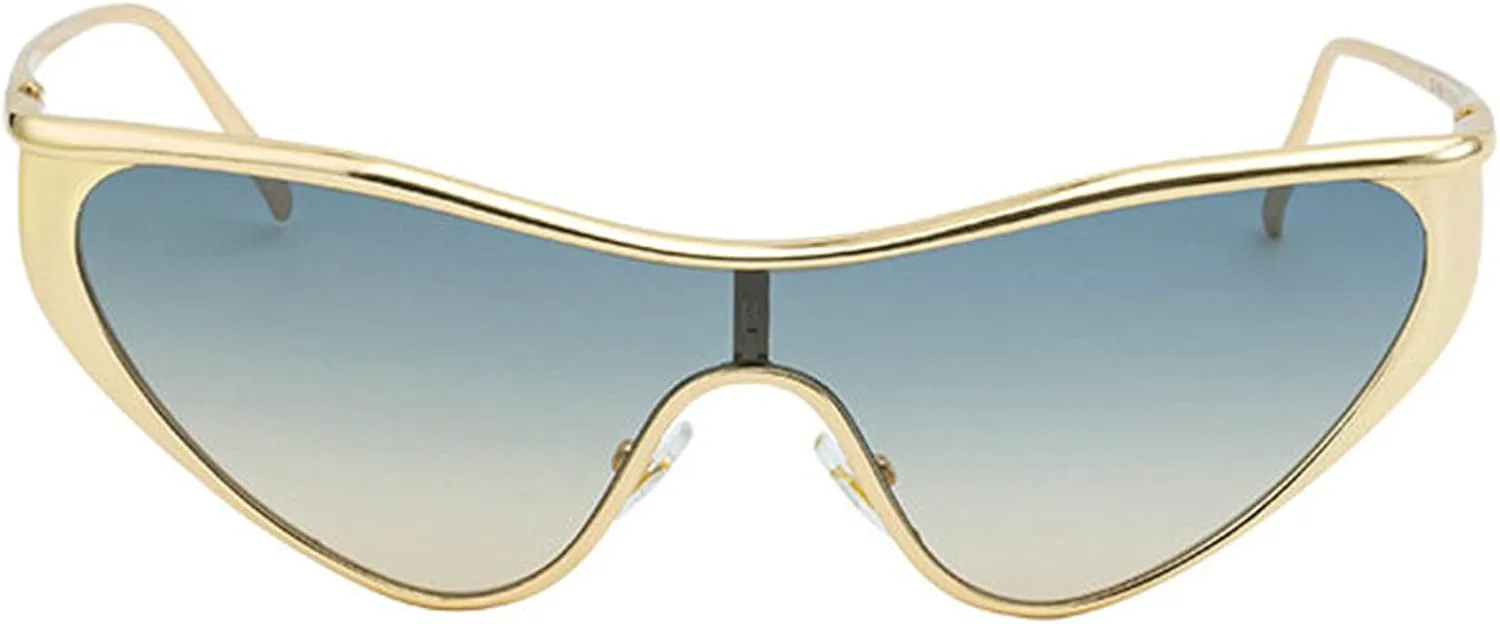 

Солнцезащитные очки Willochra Y2K в стиле панк «кошачий глаз» для женщин, металлическая оправа, цельные очки-пилот, черные, защита от ультрафиолета UV400, C4