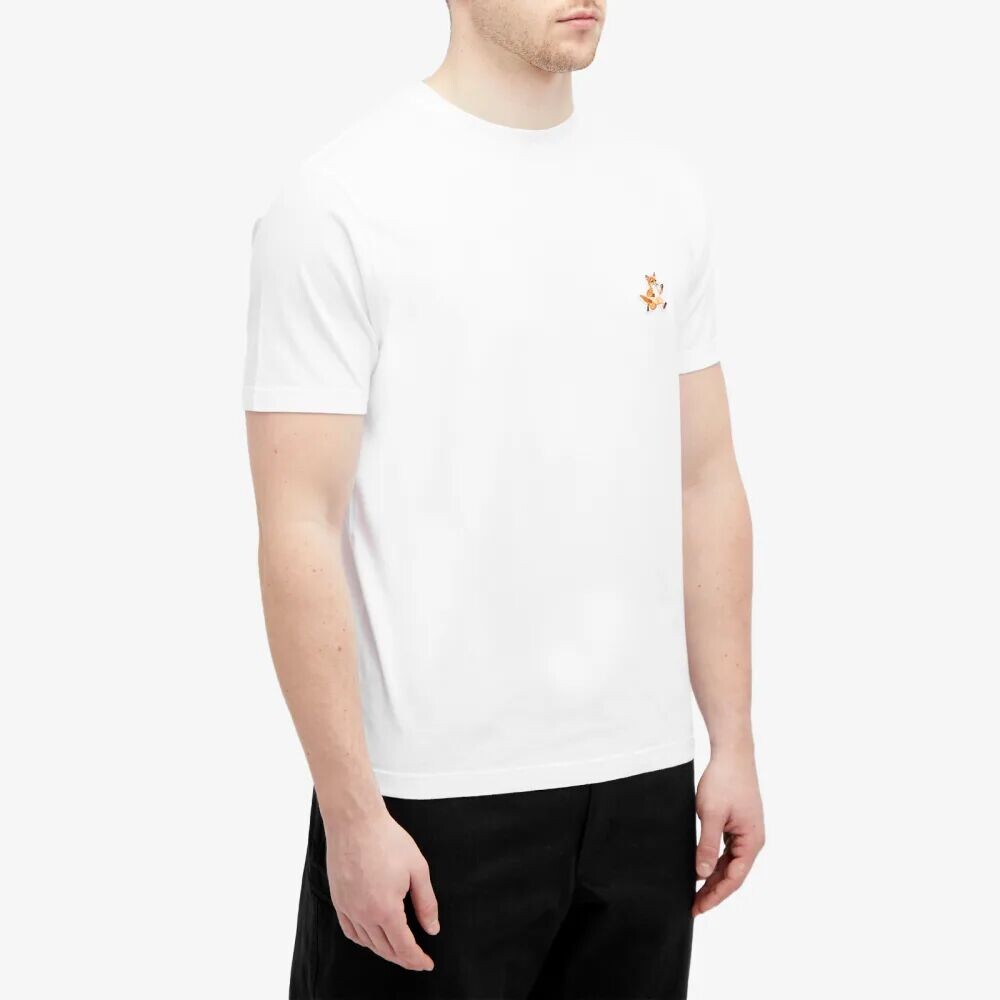 

Maison Kitsune Комфортная футболка Speedy Fox с нашивкой из лисы, белый