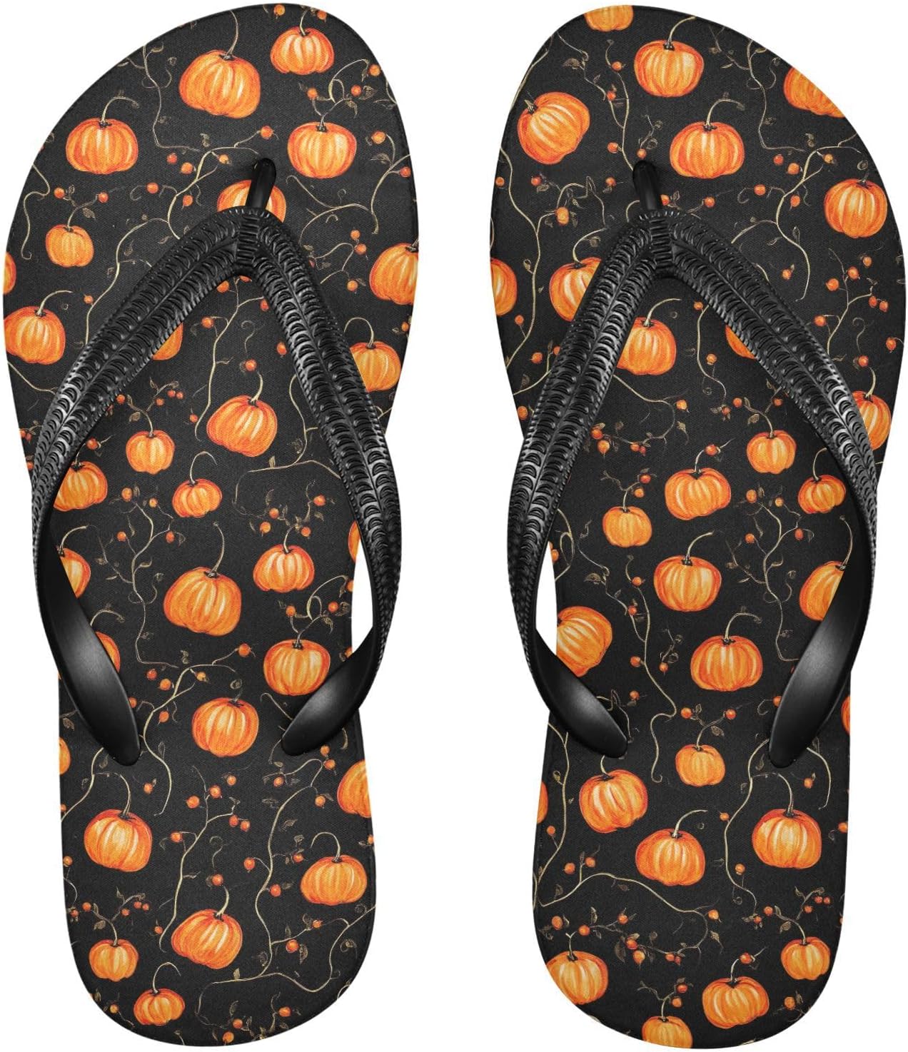 

Тапочки с тыквой на тему осени и Хэллоуина, пляжные летние повседневные сандалии для женщин и мужчин 20859114 Kfbe, Pumpkin