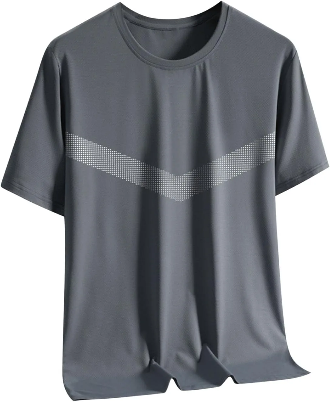 

Мужская футболка с защитой от солнца UPF 50+, короткий рукав, круглый вырез, Ice Silk, дышащая, для тренировок