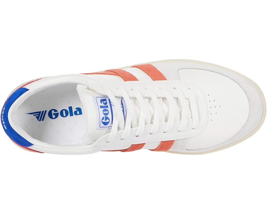 Кроссовки Gola Grandslam Trident, цвет White/Hot Coral/Marine Blue — фото 2