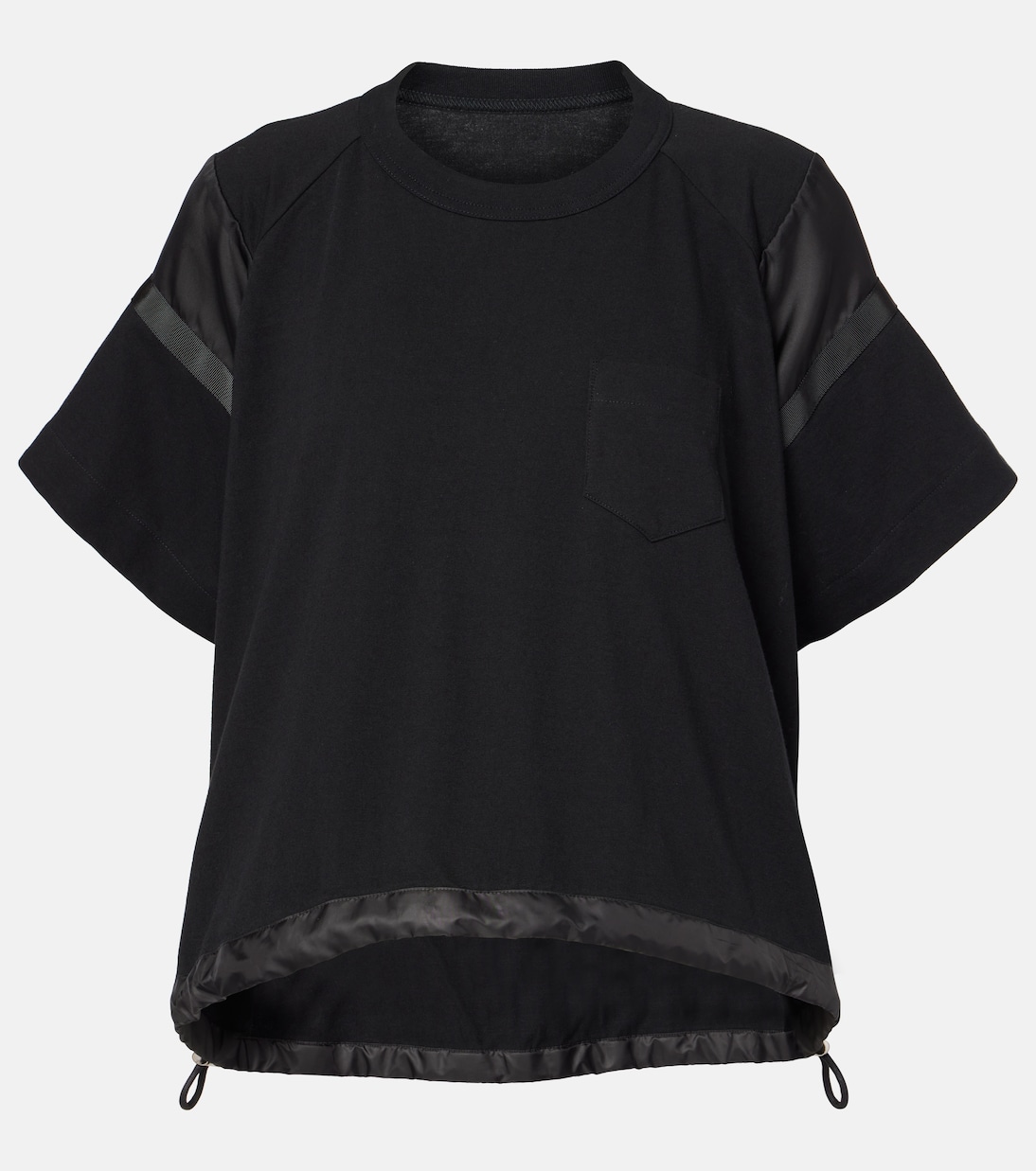 

Хлопковая футболка из джерси Sacai, Blackxblack