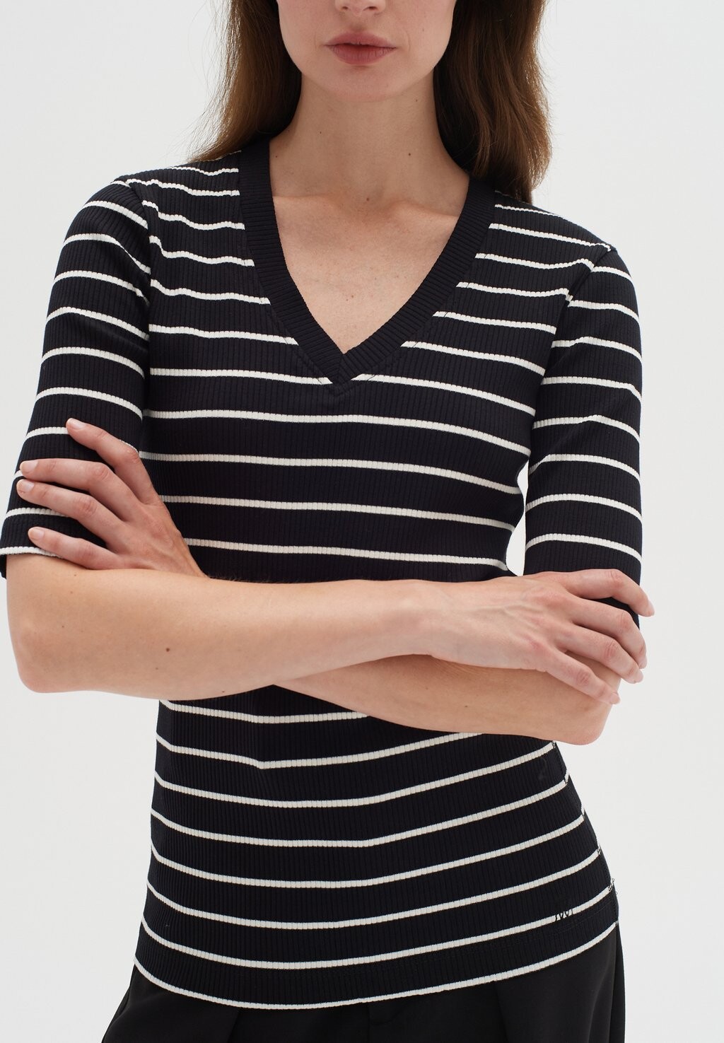 

Футболка с принтом DAGNA STRIPED InWear, цвет black whisper white thin