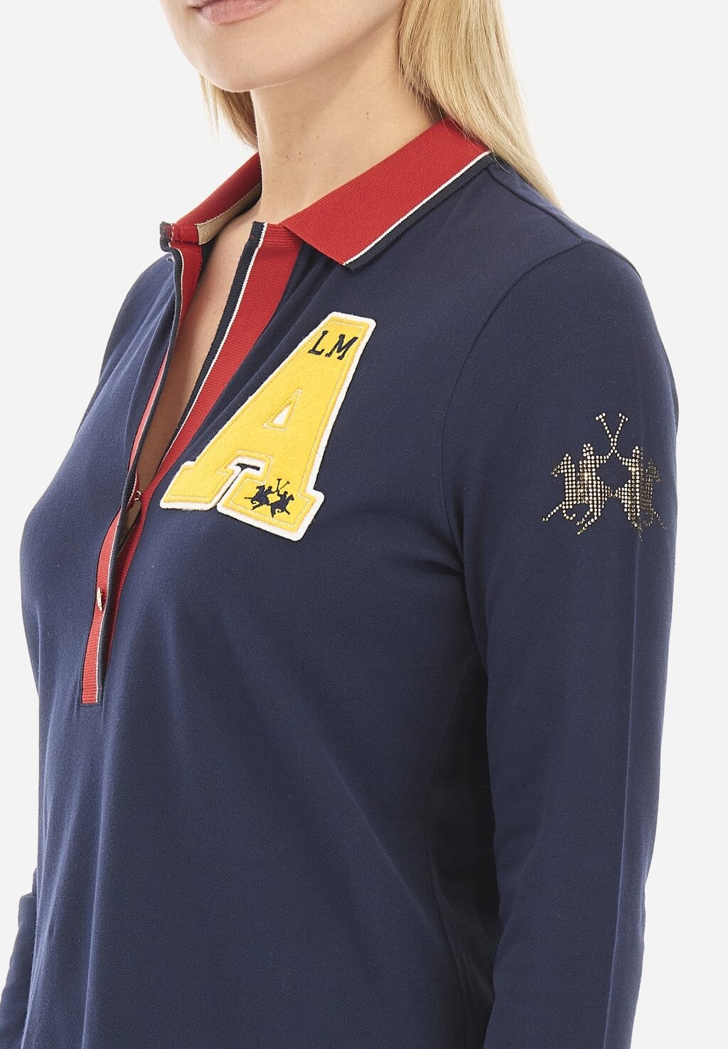 

Рубашка поло LONG-SLEEVED POLO SHIRT La Martina, сине-серый