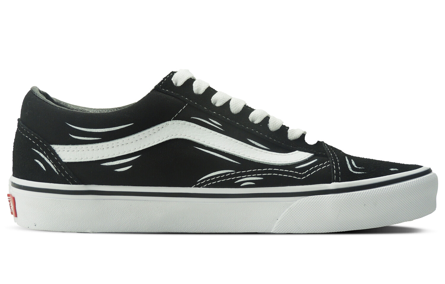 

Кроссовки Vans Old Skool Skateboarding Shoes Unisex Low-top Black/White, черный/белый