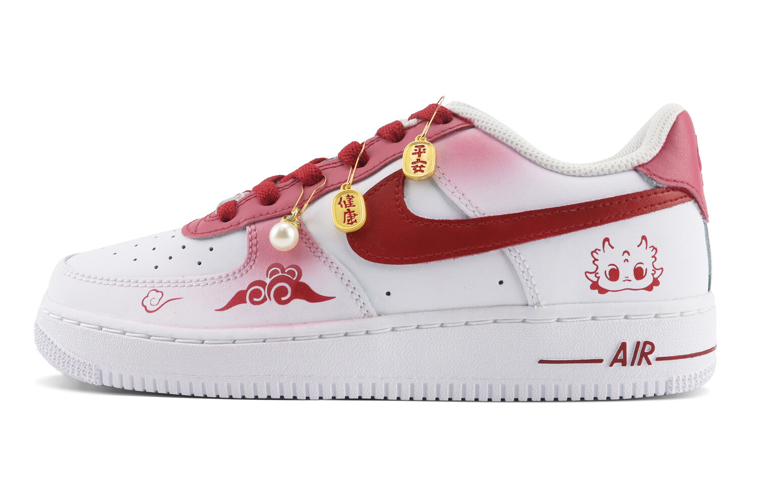 

Кроссовки Nike Air Force 1 Skateboarding Shoes Men Low-top White/red, красный