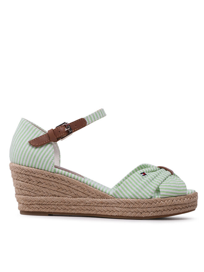 

Эспадрильи High Wedge Seersucker Tommy Hilfiger, зеленый