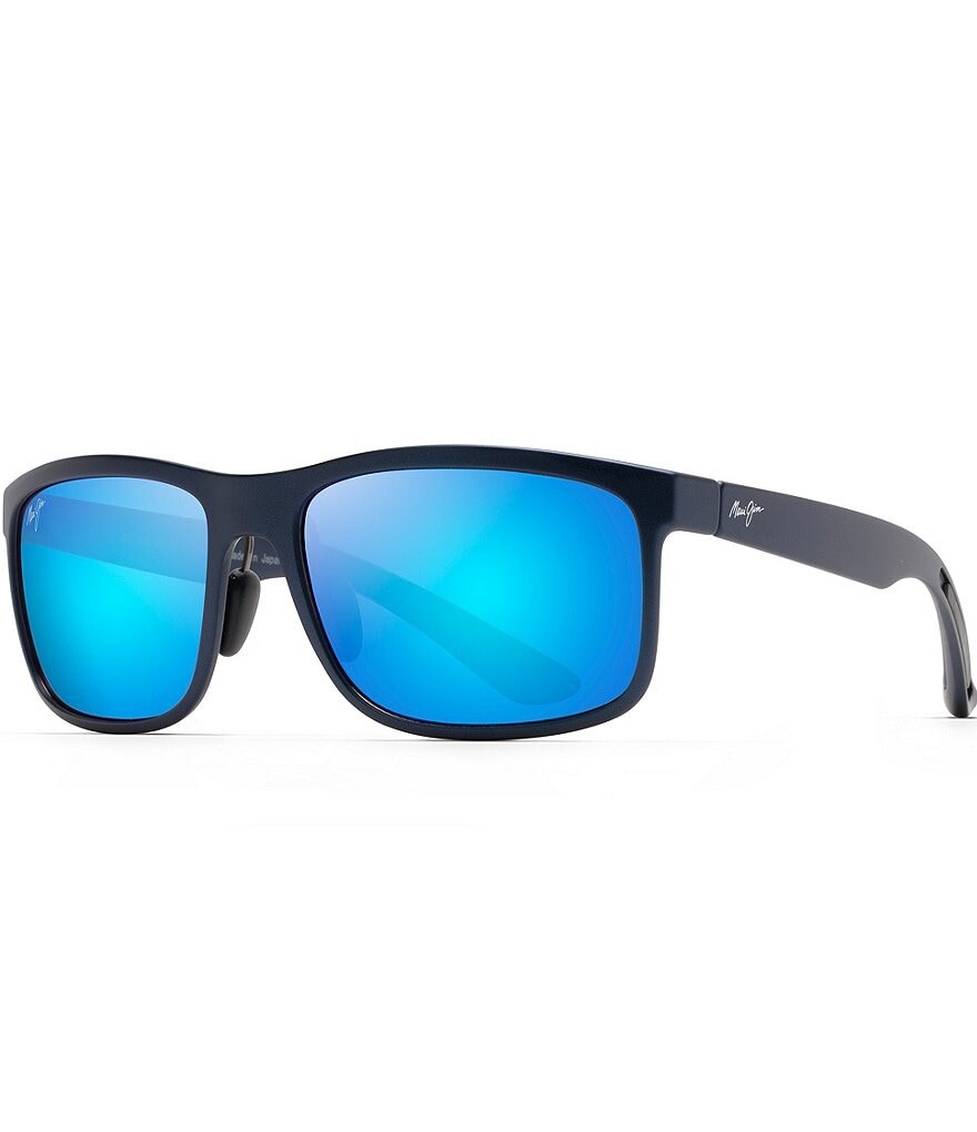 

Прямоугольные солнцезащитные очки Maui Jim Huelo PolarizedPlus2 58 мм, синий