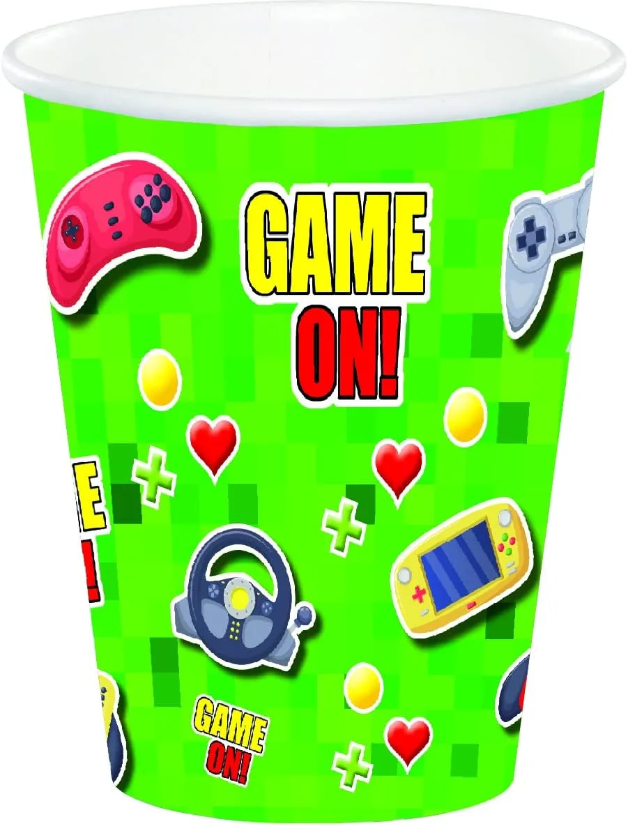 Game On 8 чашек для детского дня рождения и геймерской вечеринки | Детские бумажные стаканчики для дня рождения Partystrolche — фото 2