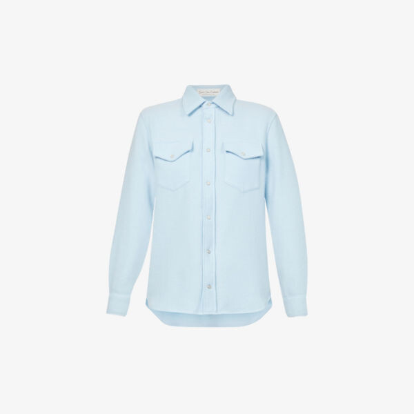 

Кашемировая рубашка свободного кроя moonstone Gods True Cashmere, цвет fs2azure