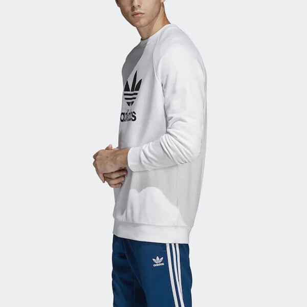 Толстовка с капюшоном Originals Trefoil Warm Up Crew Adidas, белый — фото 4