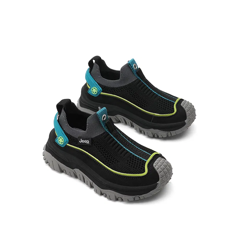 Кроссовки детские дышащие Jeep Obsidian Black/Tide Sunset Blue — фото 4
