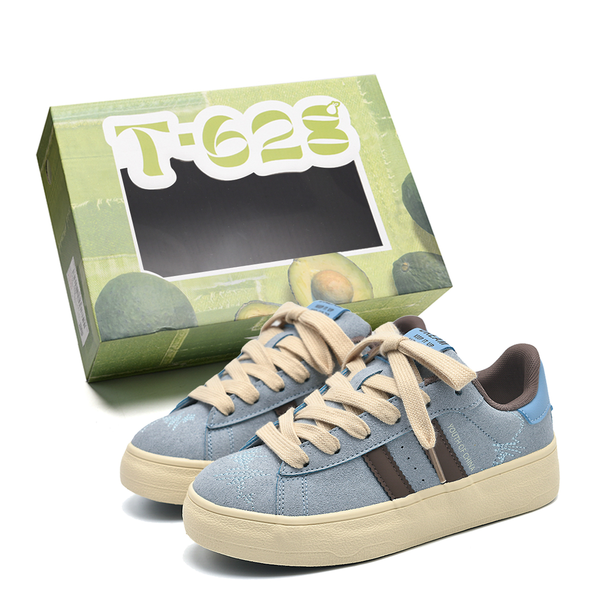 

Кроссовки T628 Skateboarding Shoes Women's Low-top, коричневый