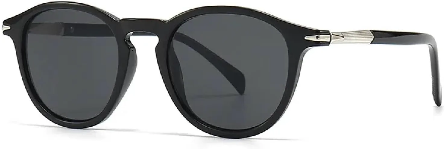 

Солнцезащитные очки с защитой от УФ-излучения UV400 | Круглая заклепка | Для женщин и мужчин | Для занятий спортом на открытом воздухе и вождения DSVIGF, Black Black