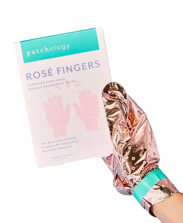 Обновляющая маска для рук Rosé Fingers Patchology — фото 2