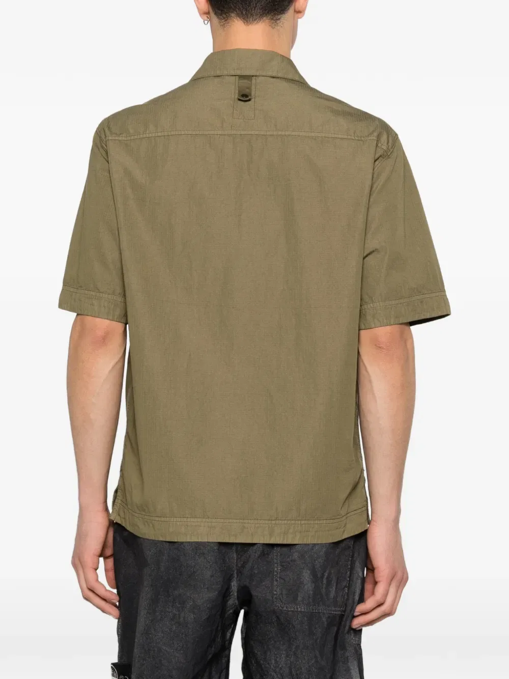 Рубашка с коротким рукавом и накладными карманами Stone Island, зеленый — фото 4