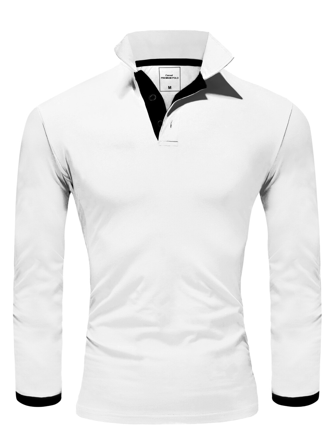

Поло Amaci&Sons Langarm Kontrast CHARLOTTE, белый
