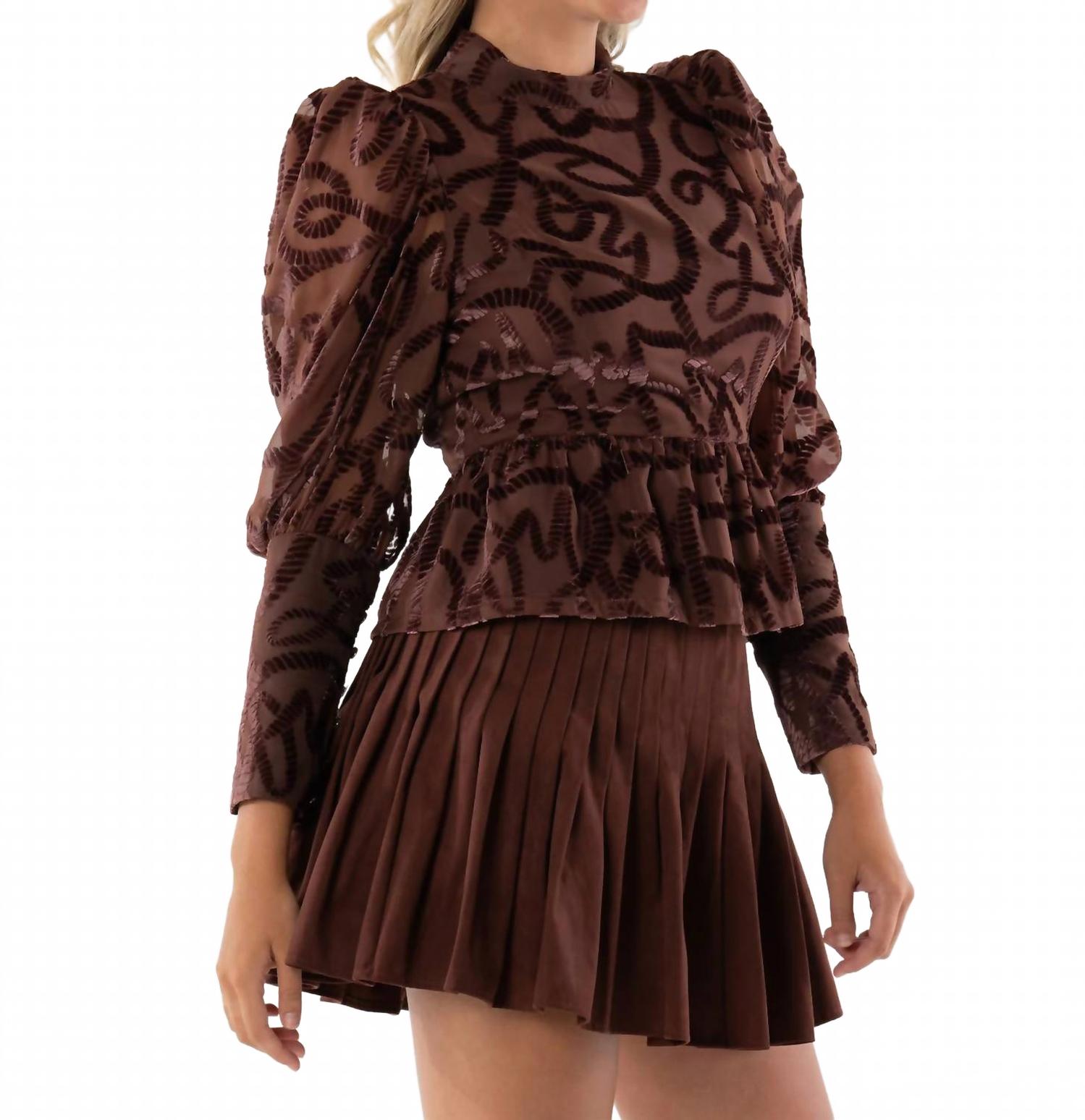 

Emily McCarthy Топ Zoe коричневого цвета