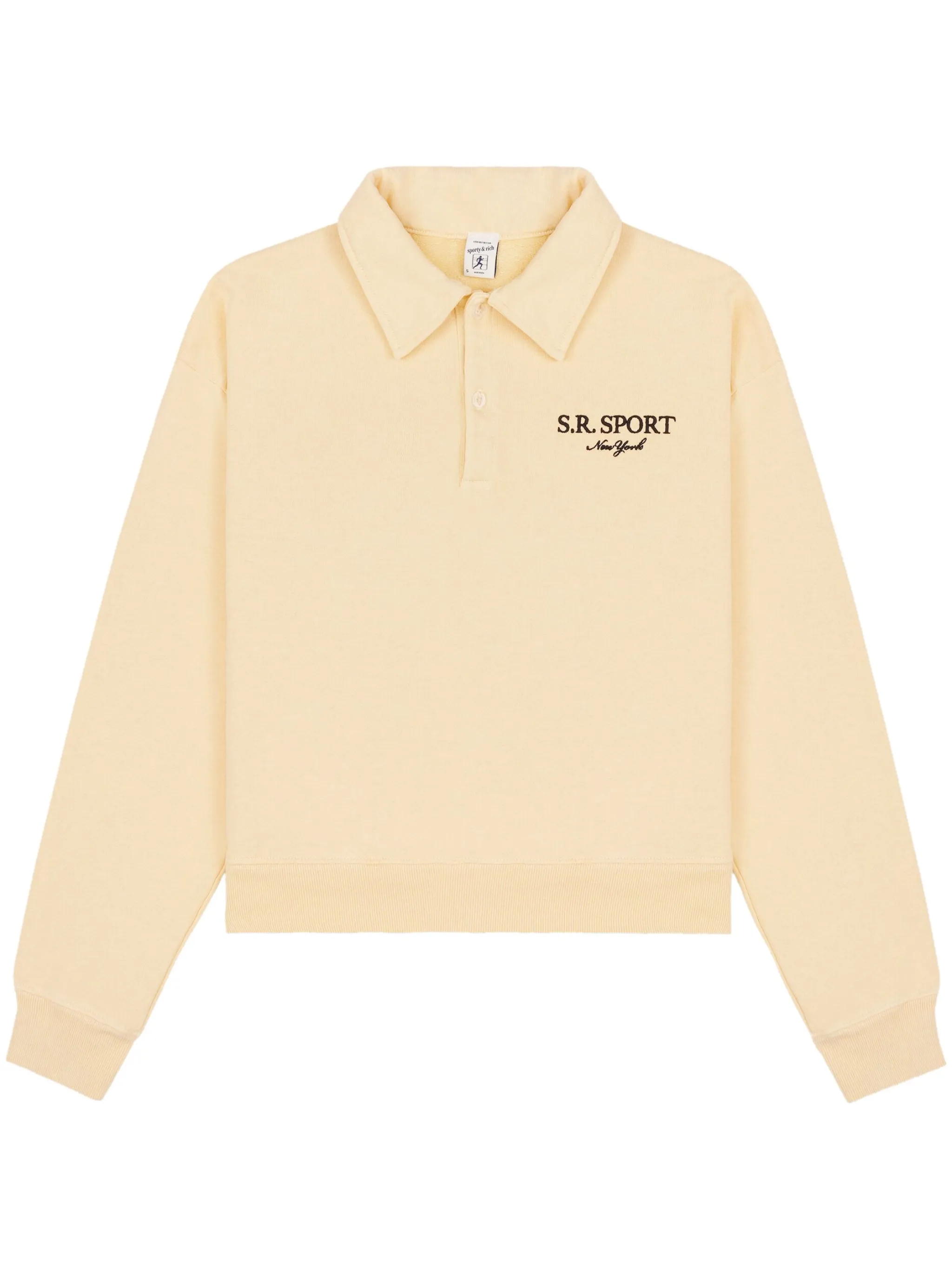 

Рубашка с вышитым логотипом Sporty & Rich, миндальный